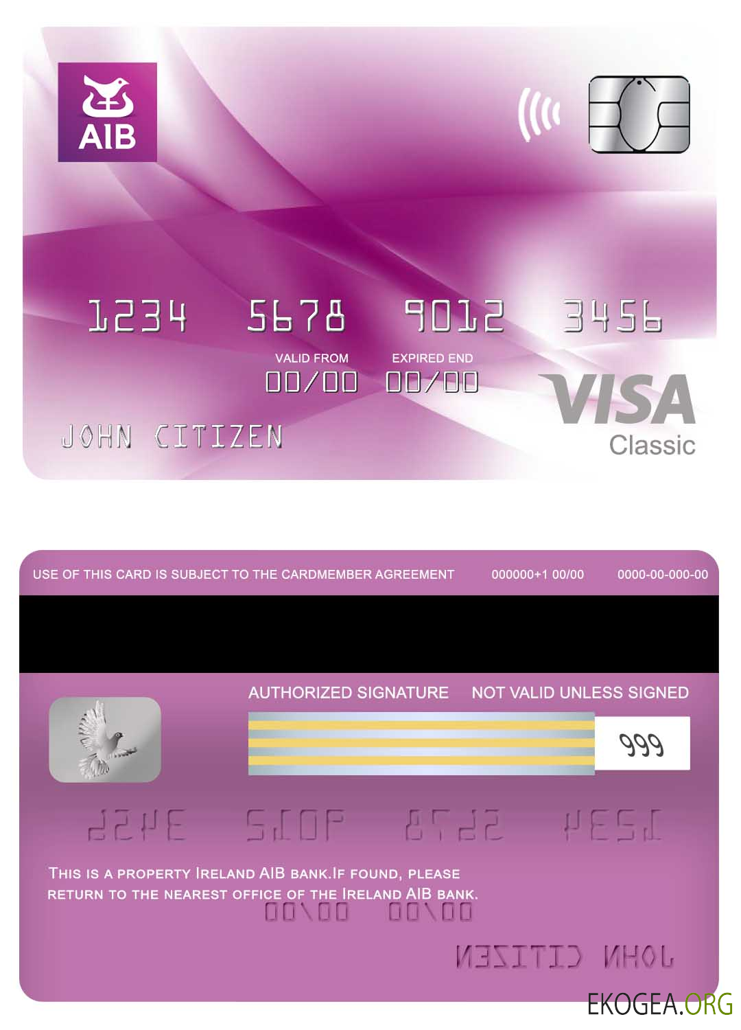 Carte Visa Classique Irlande AIB Bank